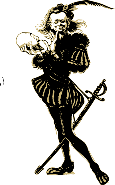 Hamlet Skull Clipart Download - Hamlet Clip Art (372x598)