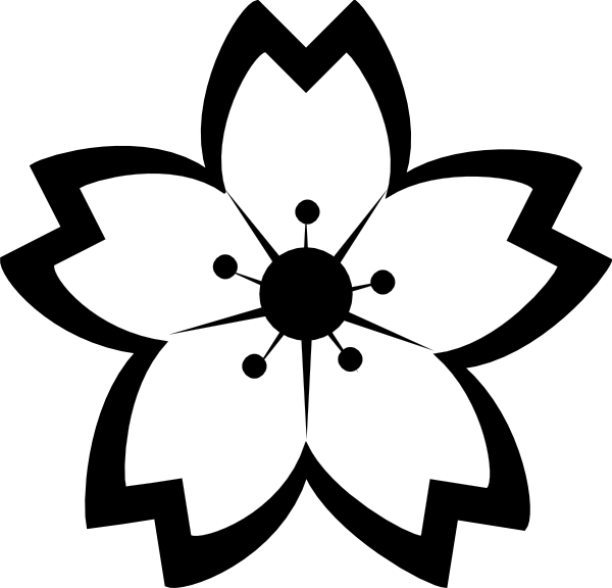 Blossom Drawing Clip - Cherry Blossom Clipart Black And White (612x588)