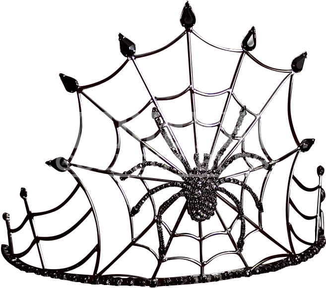 Evil Queen Crown Png - Spider On Crown Drawing (656x656)