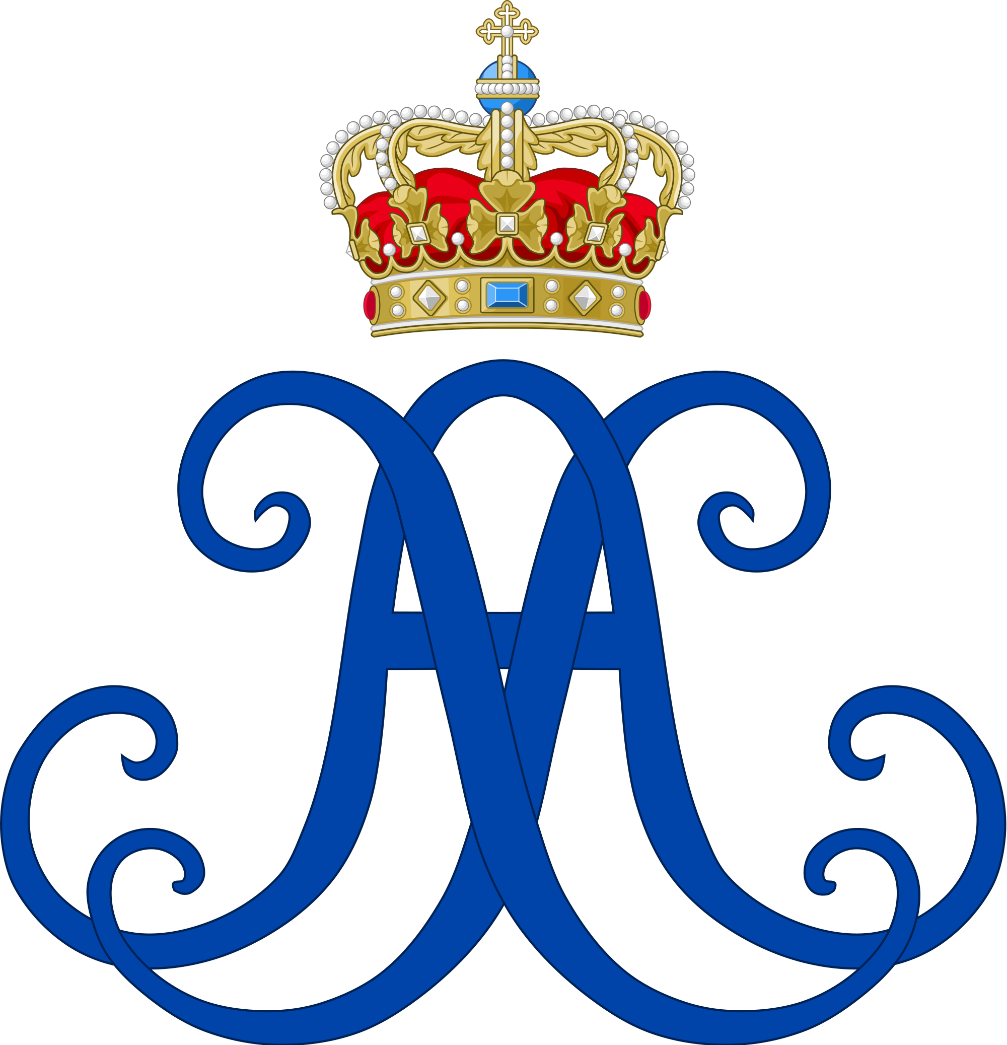 Classroom Rules Clipart - Monogram Alexandra Of Denmark (2000x2075)