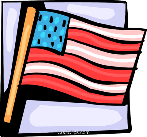 American Flag Royalty Free Vector Clip Art Illustration - American Flag Royalty Free Vector Clip Art Illustration (480x447)