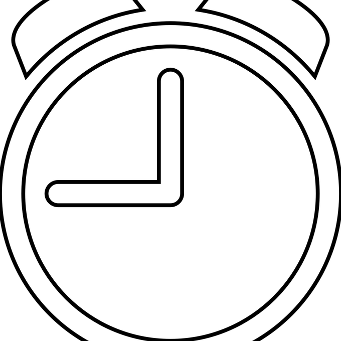 Clock Clipart Black And White Clipart Panda Free - Clock (680x680)