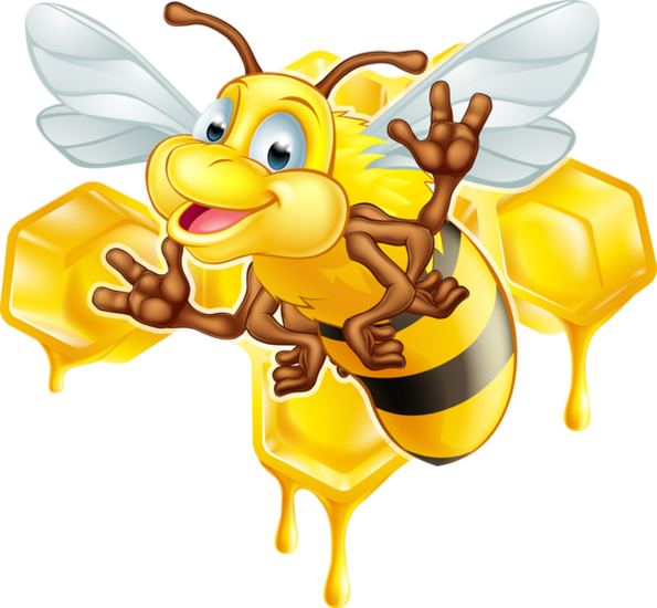 Abeille Transparente Clipart Honey Bee Clip Art - Abeille Transparent (595x550)