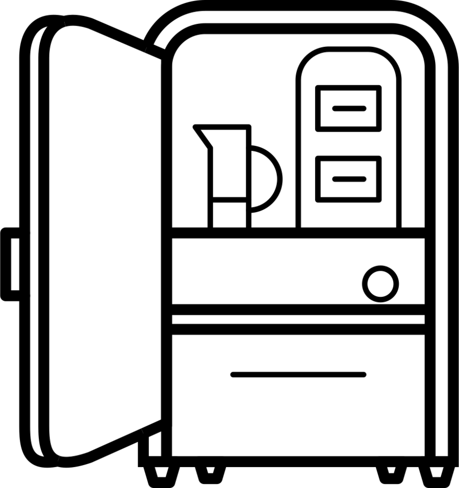 Angle Clipart Home Appliance Technique Washing Machines - Refrigerator Icon Png (900x957)