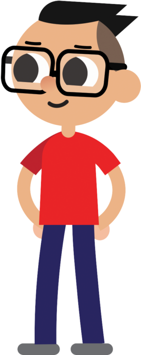 Associate Pastor, Kids - Cartoon Of Kid With Glasses (319x740)