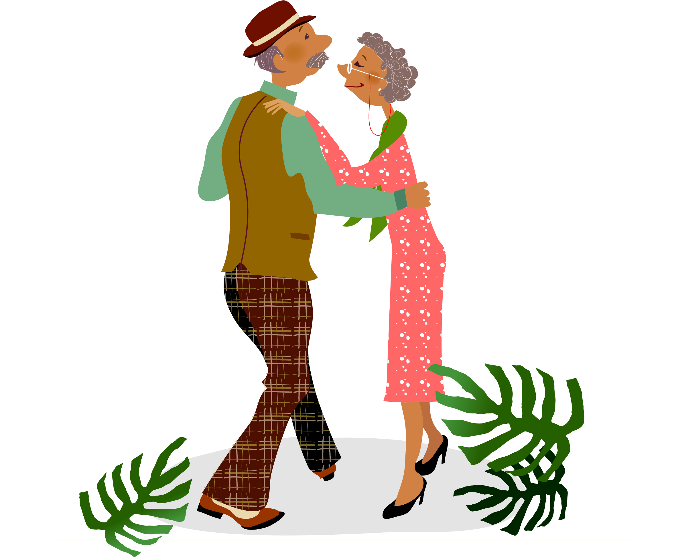 Patient Clipart Elderly Patient - Casal De Velhinhos Png (2413x1984)
