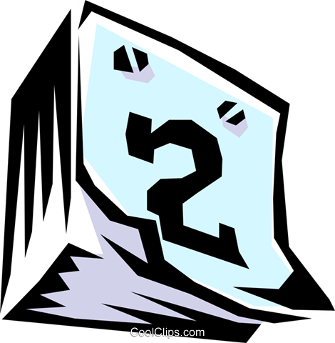 Calendar Royalty Free Vector Clip Art Illustration - Have To Go Back Kate (470x480)