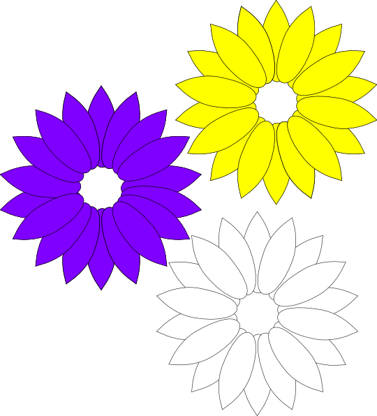 Purple Yellow Flowers - Bp (540x596)