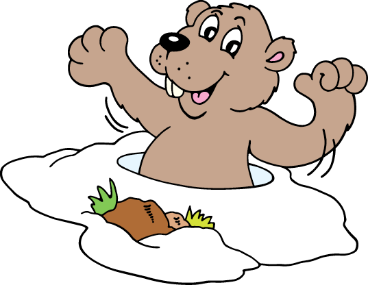 Free Groundhog Clipart - Prédiction Clip Art (537x416)