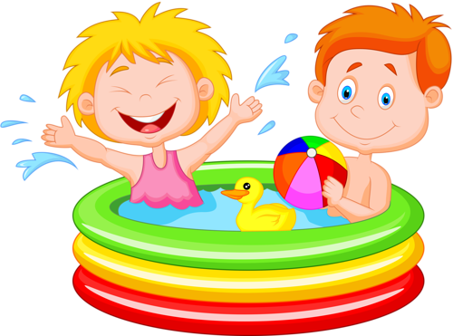 Lighhouse Clipart Child - Kids In Pool Clip Art (500x371)