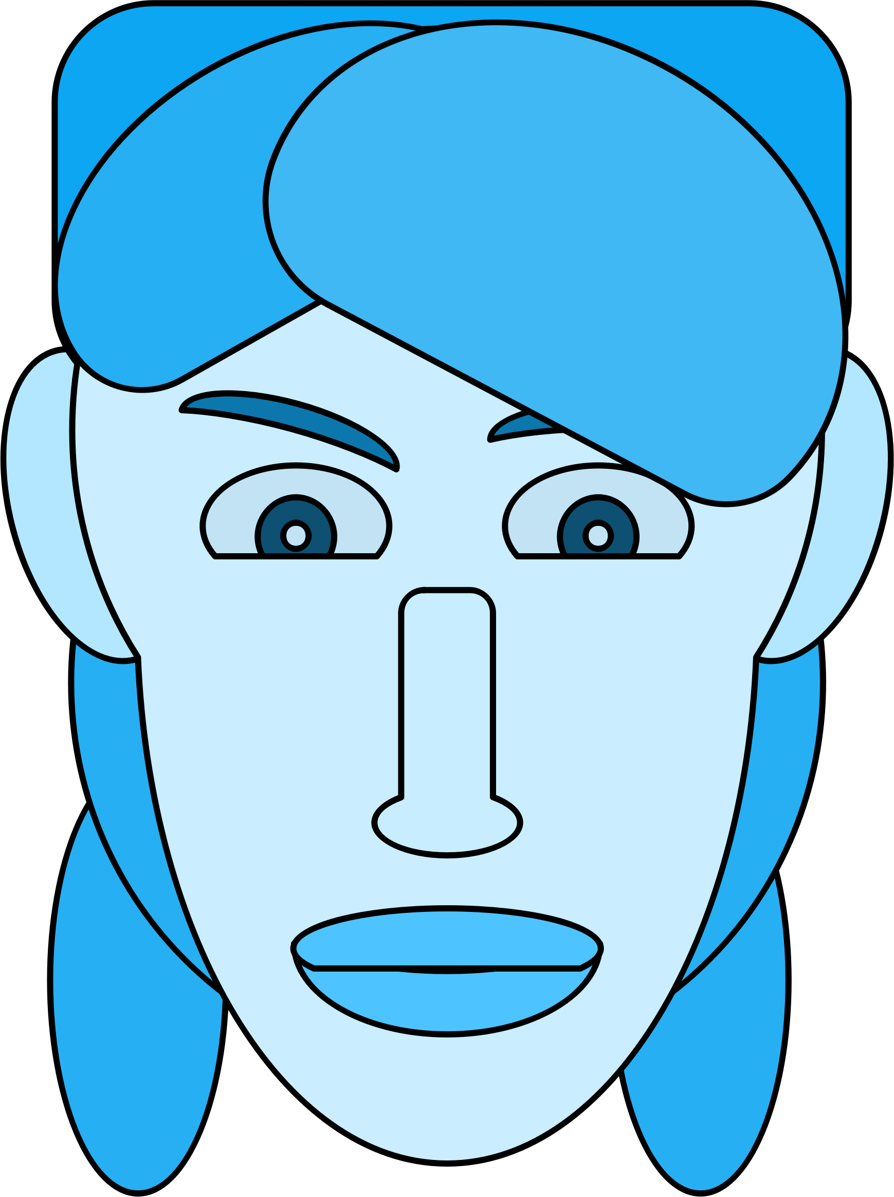 Eye Line Art Forehead Child Cartoon - Clip Art (1739x2326)