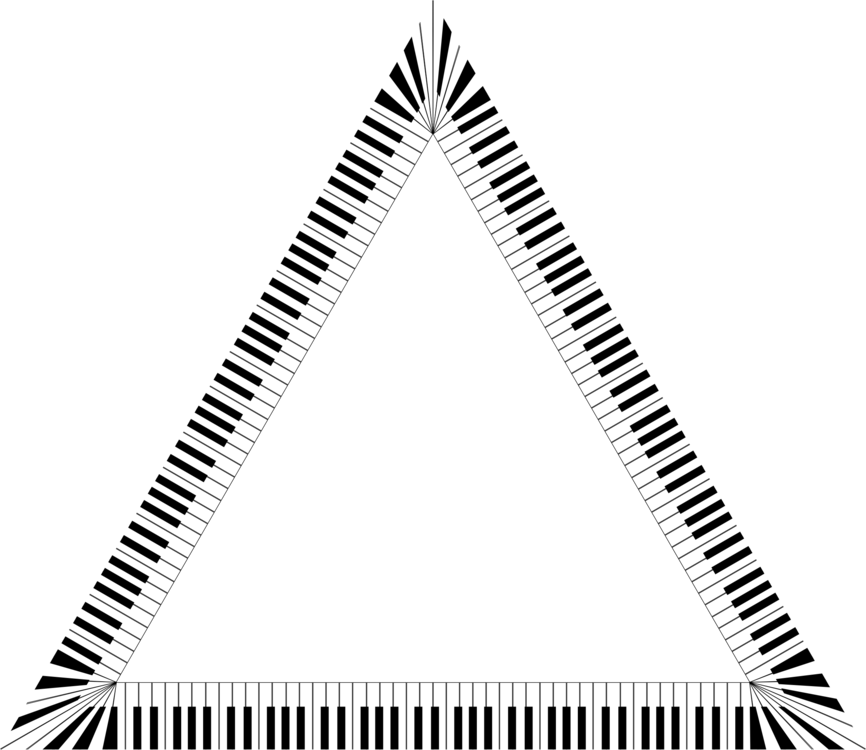 Piano Musical Keyboard Computer Icons Musical Note - Piano Keys Triangle (866x750)
