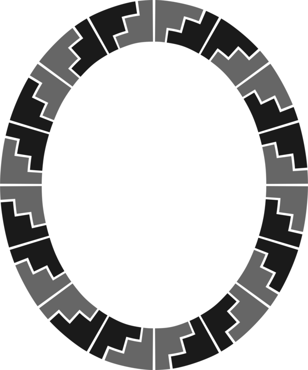 Tile Art Nouveau Circle Wheel - Clip Art (624x750)