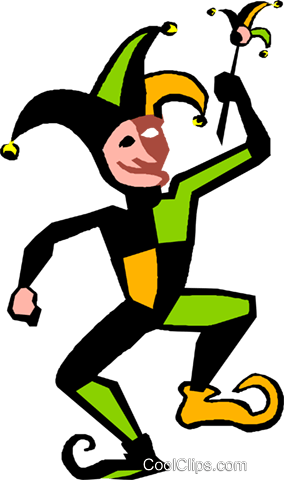 Court Jester Royalty Free Vector Clip Art Illustration - Court Jester (284x480)