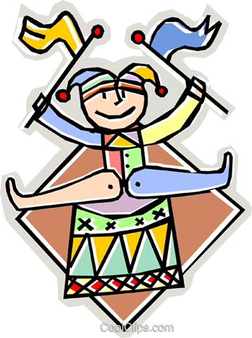 Court Jester Royalty Free Vector Clip Art Illustration - Court Jester Royalty Free Vector Clip Art Illustration (358x480)