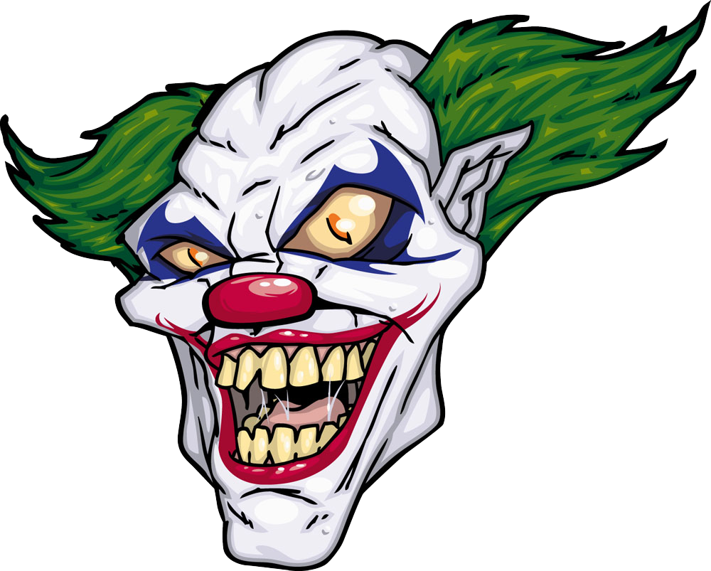 Evil Jester Art - Scary Cartoon Clowns (1000x803)