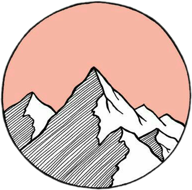 Mountains Sketch Sticker (382x379)