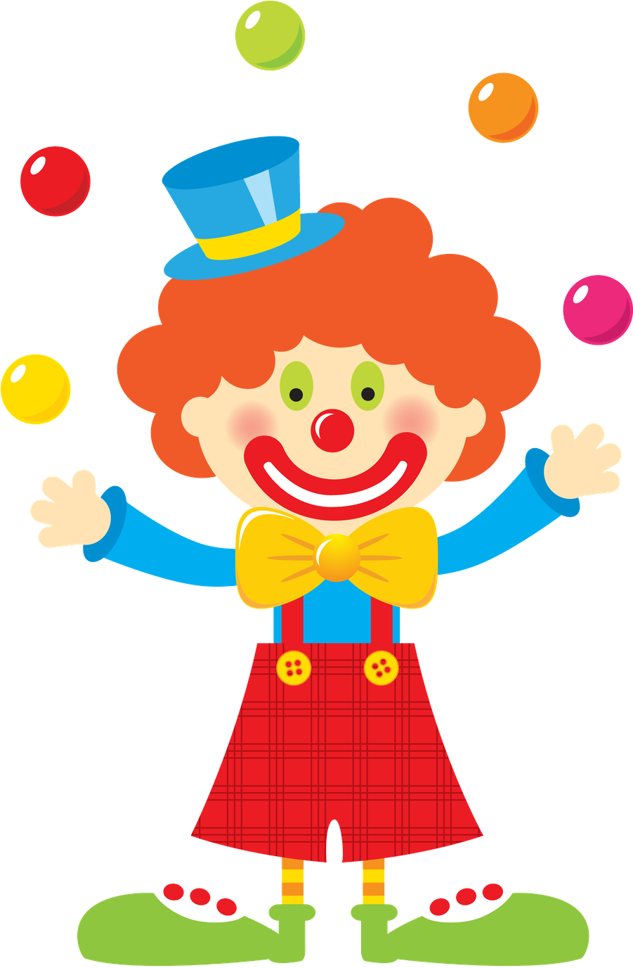 Circus Clown Png Vector Free - Clown Clipart (900x1384)
