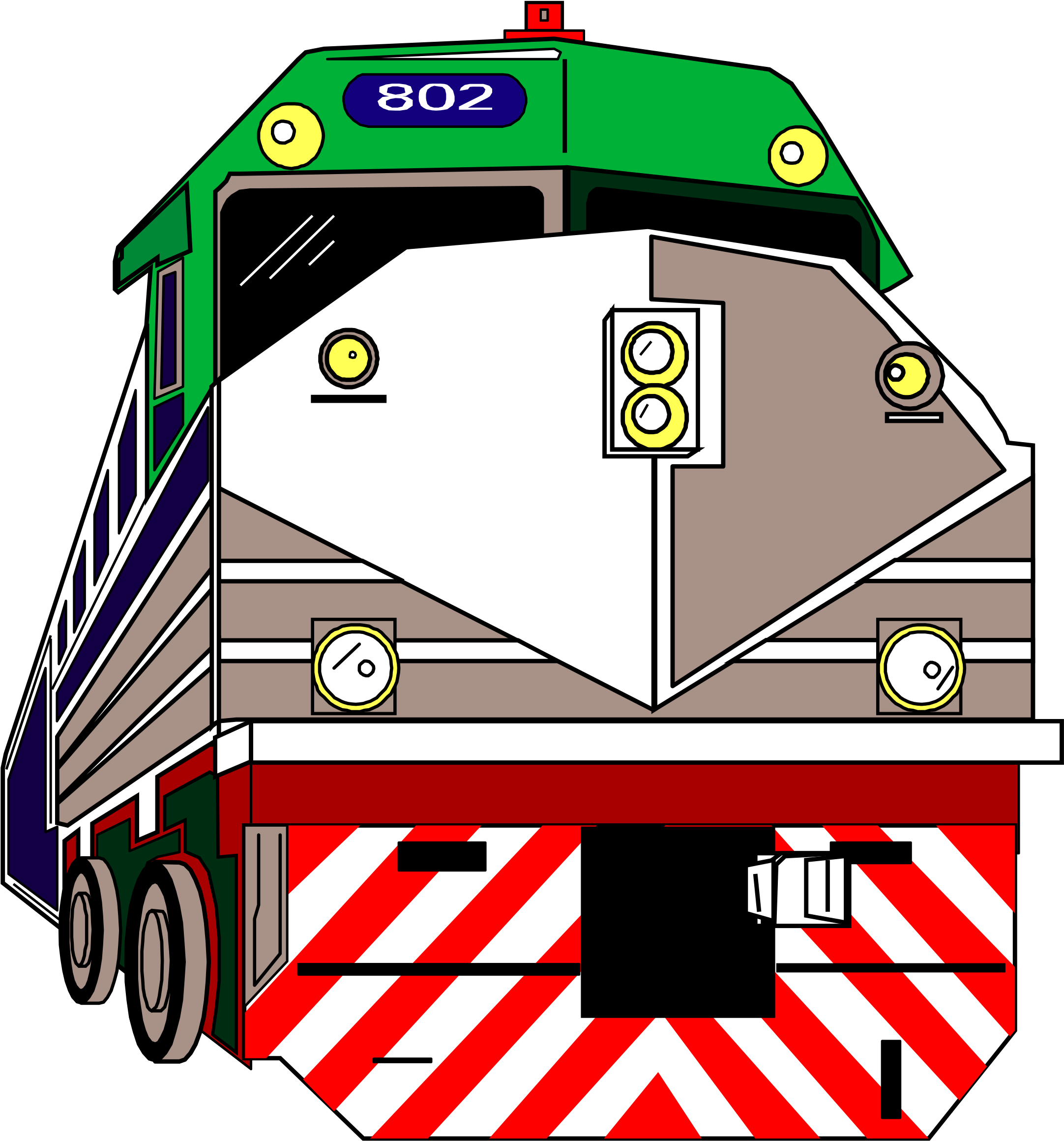 Big Image - Locomotive Clipart (2244x2400)