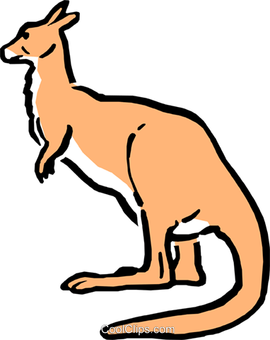 Cartoon Kangaroo Royalty Free Vector Clip Art Illustration - Cartoon Kangaroo (382x480)