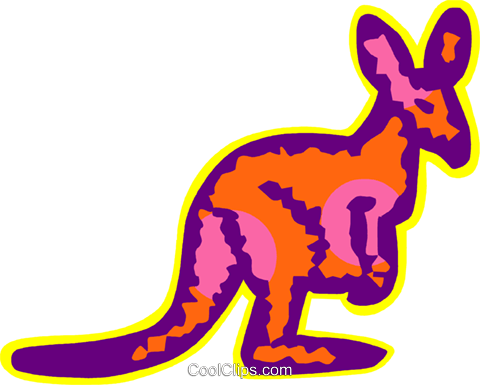 Kangaroos Royalty Free Vector Clip Art Illustration - Illustration (480x385)