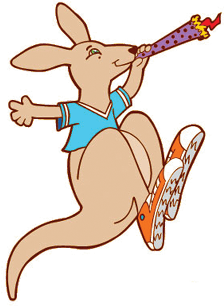 Kangaroo Clipart Bounce - Kangaroo Kids (600x620)