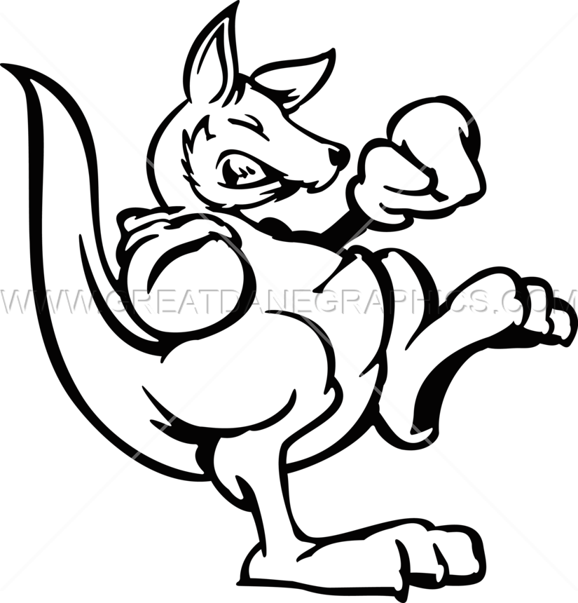 Boxing Kangaroo - Boxer Kangaroo Drawing (825x860)