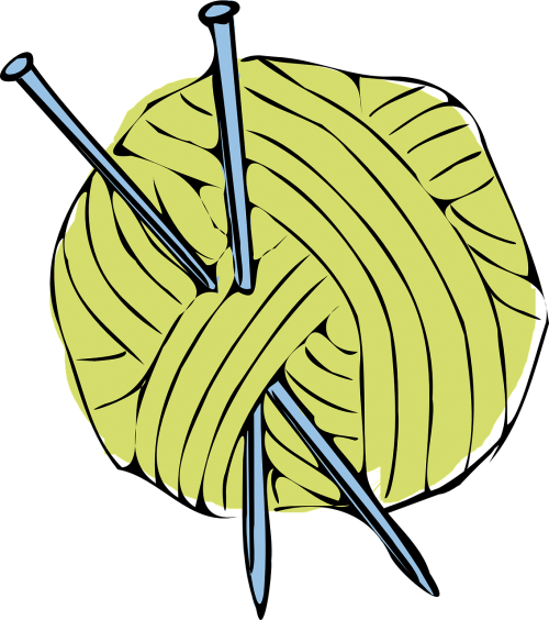 Knitting Needles Clipart Png (500x564)