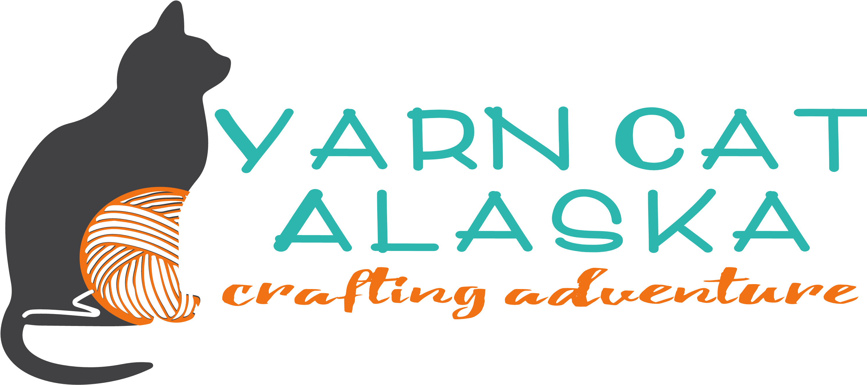 Yarn Cat Alaska Logo In Color - Cat Playing With Yarn (3000x1334)