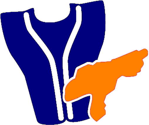 Laser Tag Blue And Orange - Clip Art (512x438)