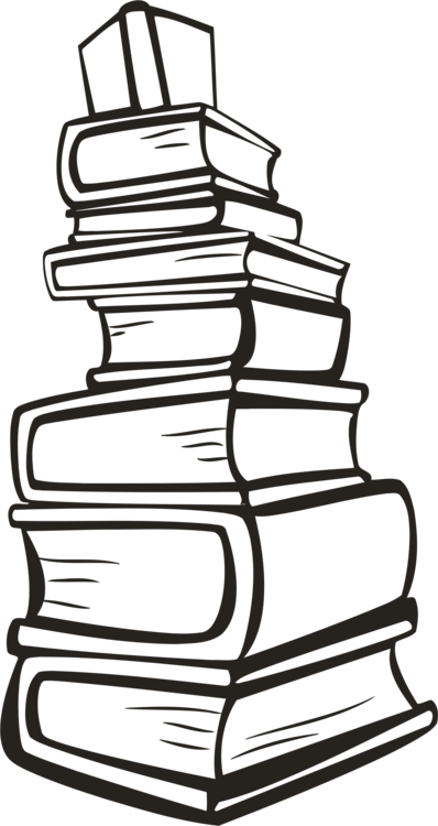 Notebook Public Domain Christmas Tree - Stack Of Books Svg (398x750)