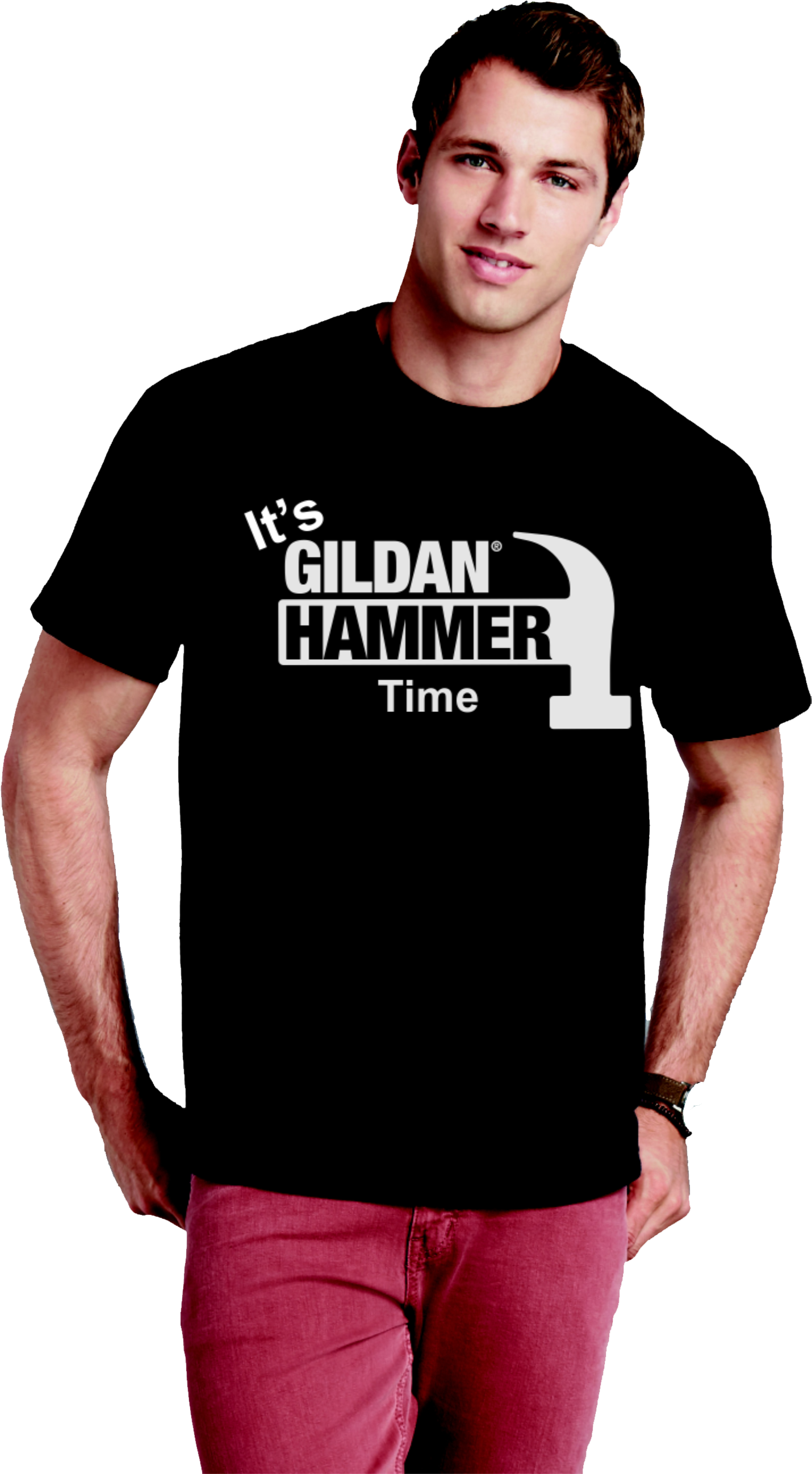 Hammer-man - Man T Shirt Png (1430x2594)