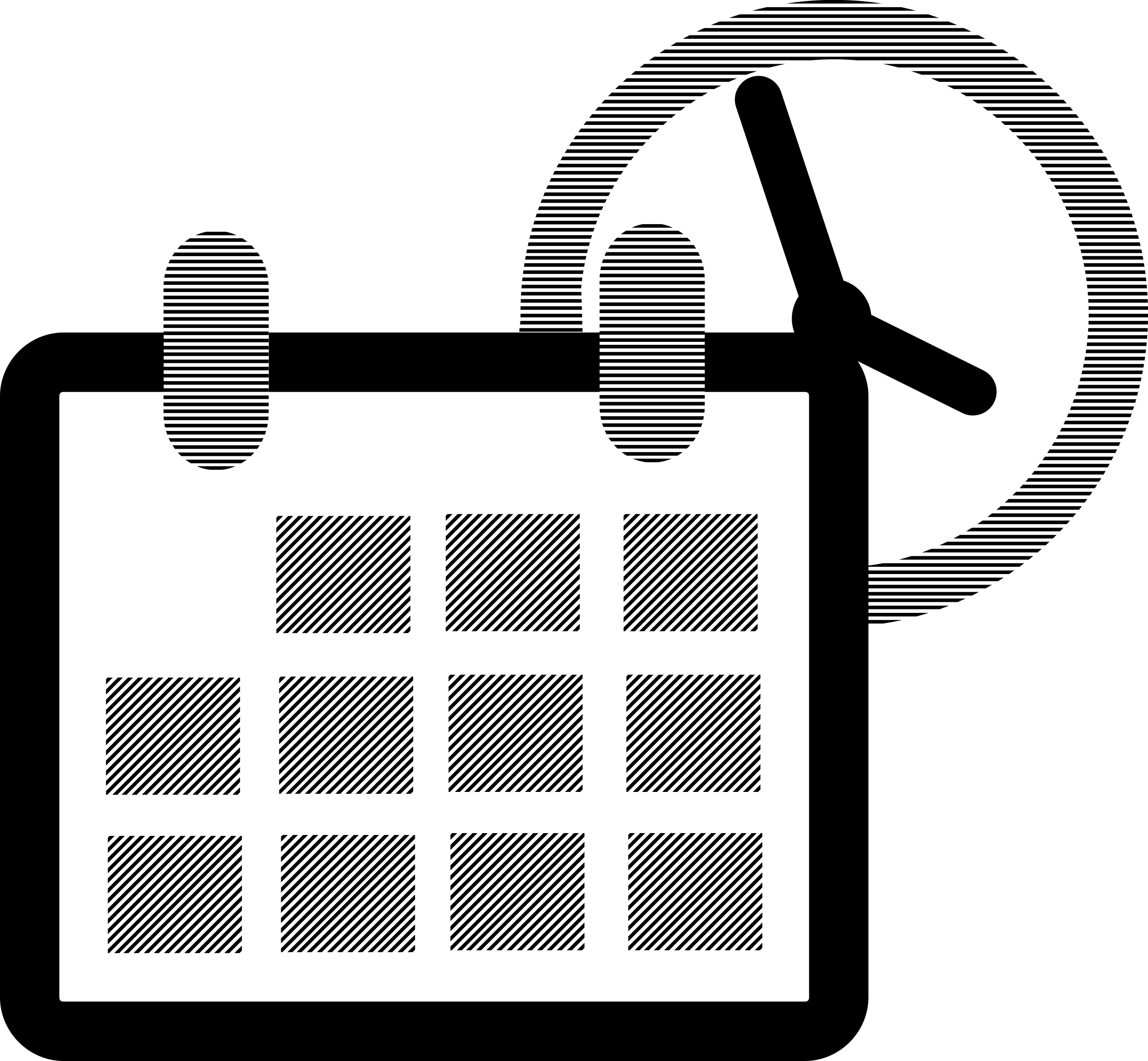 All Photo Png Clipart - Calendar And Clock Clipart (2400x2216)