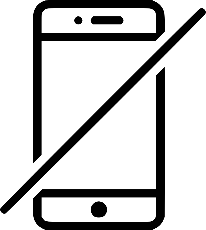 No Phone Device Call Smartphone Tel Comments - No Smartphone Icon Png (878x980)