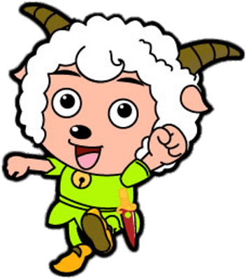 Pleasant Goat In Green Outfit - 喜 洋洋 与 灰 太 (400x400)