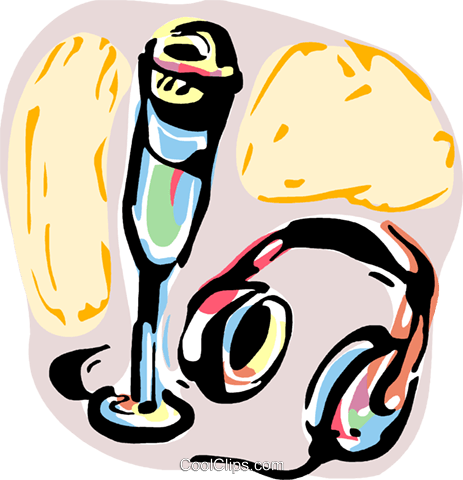 Headphones And Microphone Royalty Free Vector Clip - Headphones And Microphone Royalty Free Vector Clip (463x480)