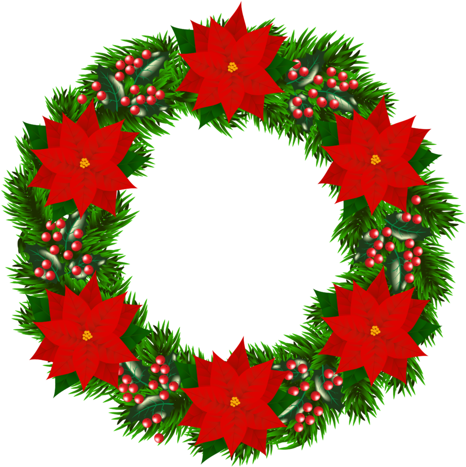 Christmas Fresh Christmas Wreath Clipart Free Christmas - Clip Art Christmas Free (958x962)