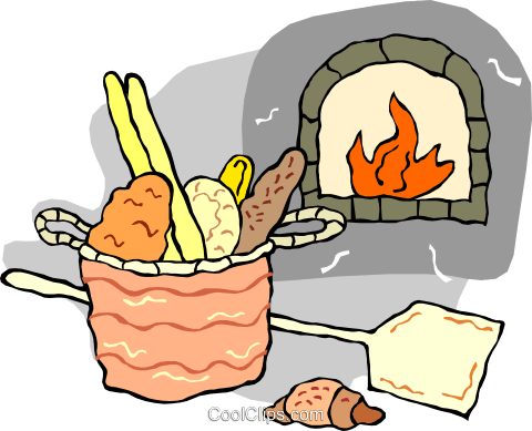 Baking Fresh Bread Royalty Free Vector Clip Art Illustration - Brot Clipart (480x389)