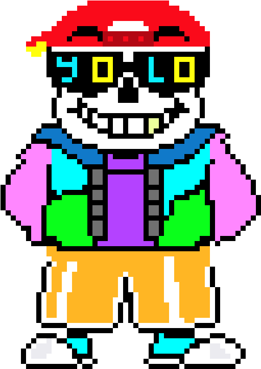 Fresh Sans Sprite - Bad Time Sans Pixel (510x750)