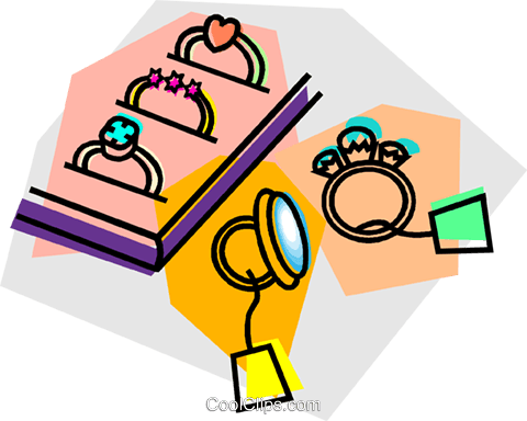Rings For Sale Royalty Free Vector Clip Art Illustration - Clipart Jewelry (480x384)