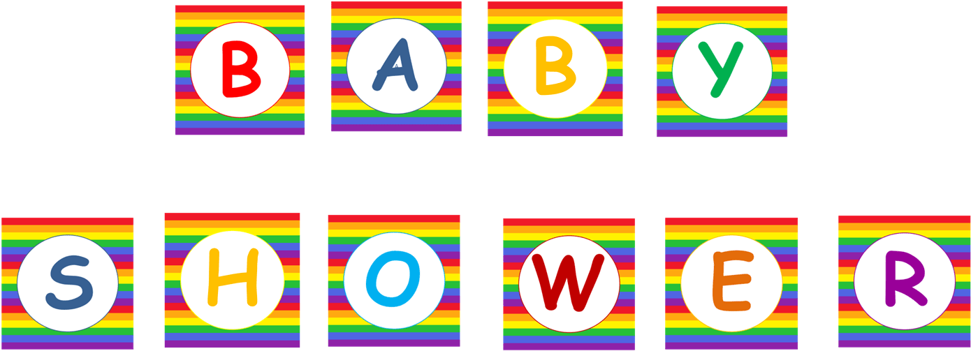Rainbow Baby Shower Banner (1393x531)