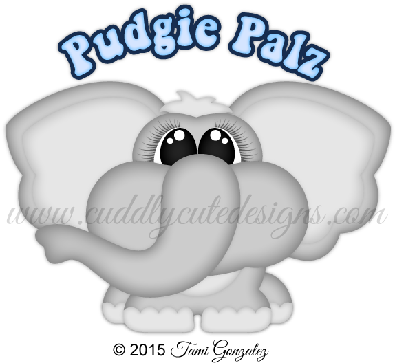 Pudgie Palz-elephant - Cartoon (600x600)