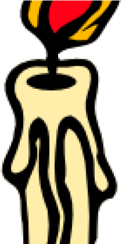 Melting Candle Clipart Glowing Candle - Candle Clip Art (640x480)
