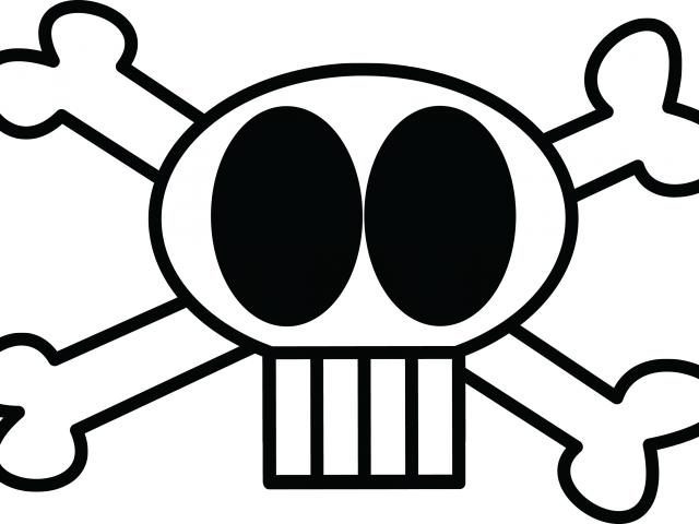 Skeleton Clipart Face - Skull And Crossbones With Bow (640x480)