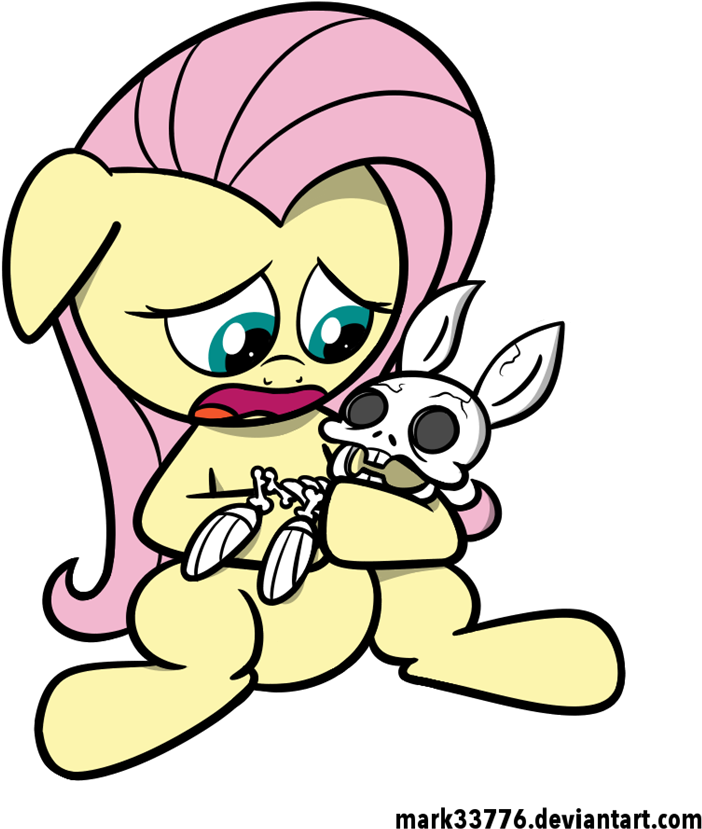Bunnies Live Forever Right My Little Brony - Fluttershy (800x943)