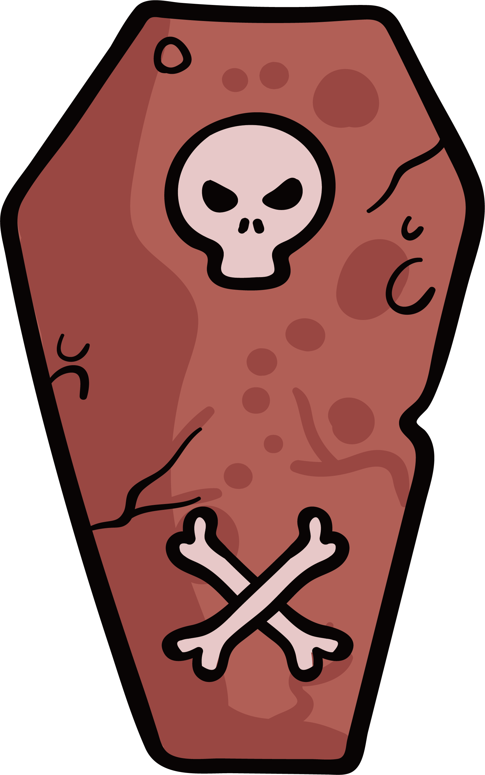 Jpg Library Coffin Vector Skeleton - Skeleton In Coffin Cartoon (1665x2657)