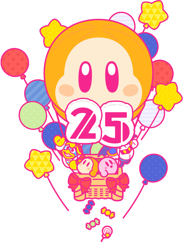 Enjoy Some New Art And Logos Starring Dream Land's - Kirby 25 Year Anniversary (592x784)