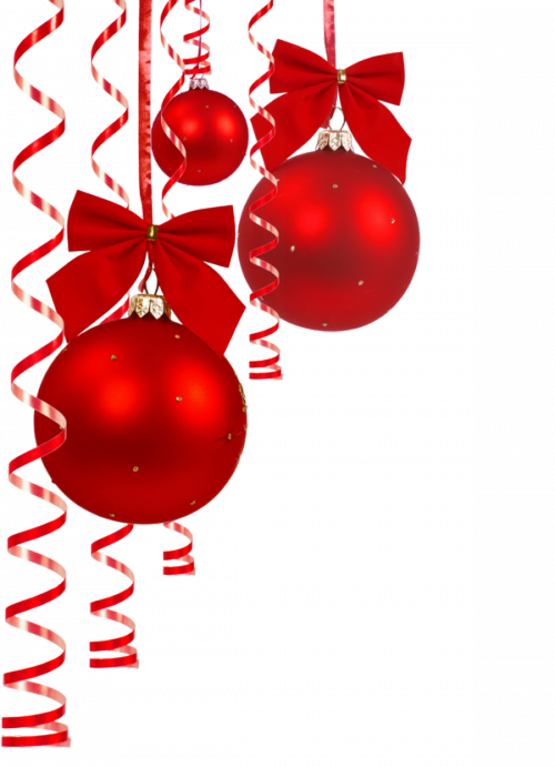 Christmas Balls With Ribbon Clipart Christmas Ornament - Christmas Ornaments Tile Coaster (500x691)