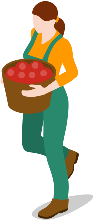 Clipart Royalty Free Agriculture Clipart Female Farmer - Female Farmer Cartoon Png (341x512)