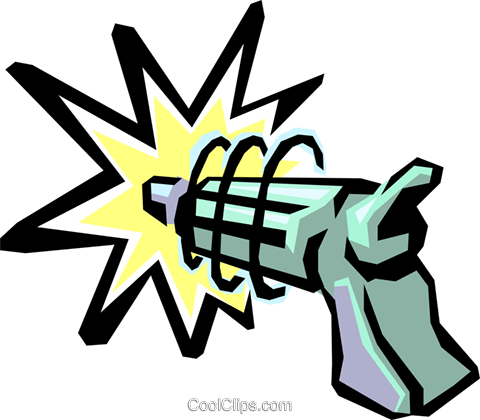 Toy Laser Gun Royalty Free Vector Clip Art Illustration - Illustration (480x420)